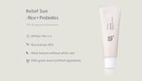 Relief Sun Organic Sunscreen SPF50,+PA++++ Rice and Probiotics | Korean Skin Care Solution for All Skin Types | Nourishing Skin Protection and UV Defense