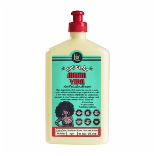 Lola from Rio – Meu Cacho Minha Vida - Curl Defining Cream for Curly Hair – Bounce Curl Enhancer & Moisturizer for Wavy Hair – Styling Product for Women – Frizz-Free, Defined Curls, 17.6 Fl Oz