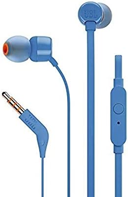 JBL T110 Pure Bass In-Ear Headphones - Blue