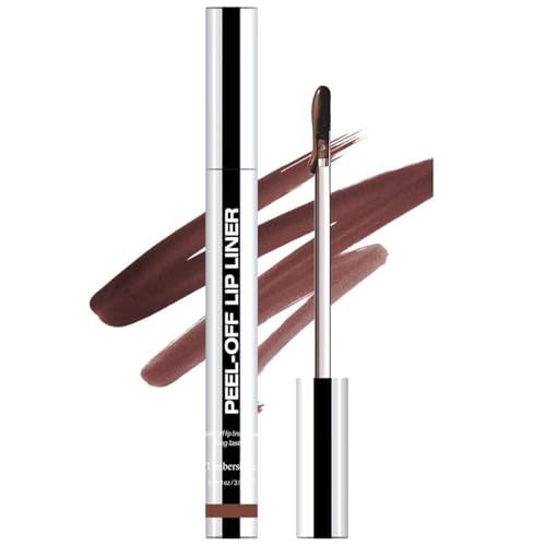 Timbersonic Lip Stain Peel Off, Timbersonic Peel off Lip Liner Stain, 8 Colors Lip Stain Peel off Tint Tattoo Color Waterproof Long-Lasting, No Smudging, Non-Stick Cup (#05)