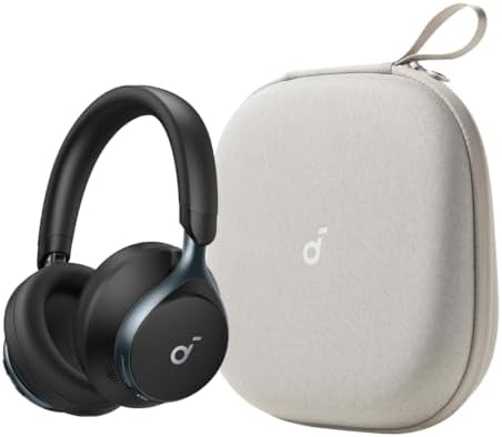 Soundcore by Anker Space One Active Noise Cancelling Headphones, with Headphones Case, 2X Stronger Voice Reduction, 40H ANC Playtime, App Control, LDAC Hi-Res Wireless Audio