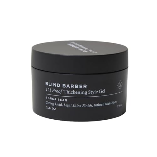 Blind Barber 121 Proof Thickening Style Gel - Medium to Strong Hold Hair Gel - Water-Based Styling Gel for All Hair Types - Paraben & Sulfate Free Hair Products for Men (2.5 Ounce)