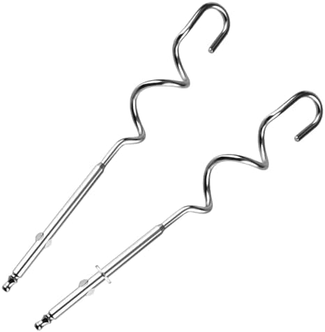 Hand Mixer Dough Hooks Compatible with Cuisinart - CHM Series Hand Mixer Parts CHM-3, CHM-5, CHM-7, HM-50 HM-70, HM-90 Dough Hook Hand Mixer Stainless Steel Mixer Attachments, 2 Pack