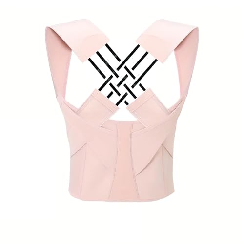 Back Brace Posture Corrector for Women, Adjustable Back Straightener for Posture Correction Pink, Neck Shoulder Lumbar Upper Lower Back Pain Relief - Scoliosis, Hunchback, Spine Corrector, Size L