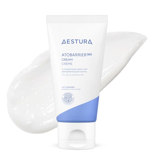 AESTURA ATOBARRIER365 Cream with Ceramide, Korean Skin Barrier Repair Moisturizer | 120-hour Lasting Hydration for Dry & SensitiveSkin, Hypoallergenic, 1.52 Fl Oz (Renewed) ㅣValentine's Day Gifts