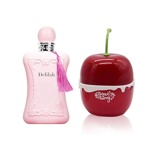 Women's Delilah&Sweat Cherry Perfume Set Romantic Floral Scent Eau De Parfum Spray for Women 3.4 Fl Oz Each Bottle Daily Used Fragrance