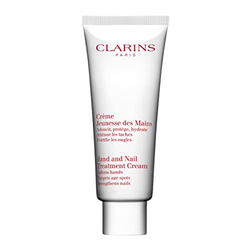Clarins Hand and Nail Treatment Cream | Award-Winning | Softens, Nourishes and Shields Skin | Strengthens Nails and Conditions Cuticles | Natural Plant Extracts, Including Shea Butter