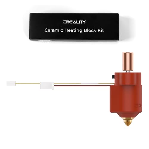 Creality Official K1 Upgrade Ceramic Heating Block Kit, Titanium Alloy Heat Break Material, Support 300°C High Temperature and 600mm/s High Speed Printing, Compatible with K1 3D Printer