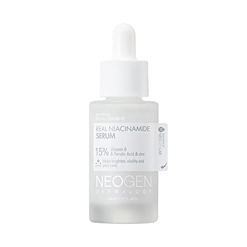 DERMALOGY by NEOGEN Real Niacinamide 15% Serum (30 ml / 1.01 Fl Oz) – Brightening, Dark Spots & Pore Care, Vegan Serum with Niacinamide, Ferulic Acid and Zinc – Korean Skin Care