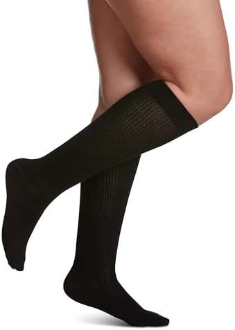 SIGVARIS Women's Casual Cotton 146 - Calf High Medical Compression Socks - 15-20mmHg