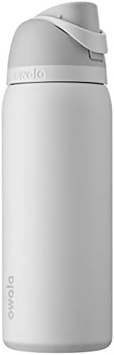 Owala FreeSip Insulated Stainless Steel Water Bottle with Straw for Sports, Travel, and School BPA-Free Sports Water Bottle, 32 oz, Shy Marshmallow