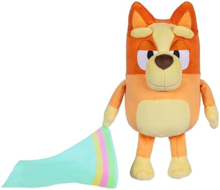 BLUEY Sleepy Time Bingo 13" Plush with Blanket, Press Bingo's Tummy to Hear 7 Phrases, Sing Along with Bingo to The Theme Song, So Soft Made with Deluxe Fabrics & Detailed Stitching | Amazon Exclusive