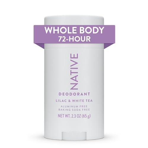 Native Whole Body Deodorant Stick Contains Naturally Derived Ingredients, Deodorant for Men and Women | 72 Hour Odor Protection, Aluminum Free with Coconut Oil and Shea Butter | Lilac & Tea