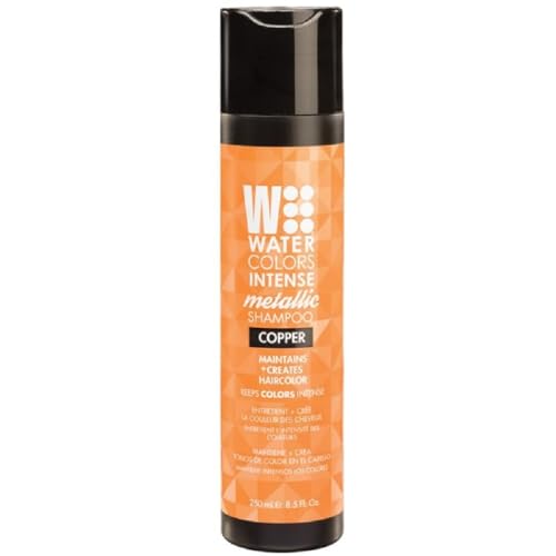 Watercolors INTENSE METALLIC Semi Permanet Color Depositing Shampoo-Sulfate & Paraben Free to Maintain & Enhance Hair Color 8 fl oz - COPPER
