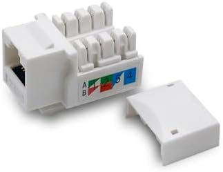 (10-Pack) Cat6 Keystone Jack - [UL LISTED] - Ethernet Wall Jack - Wall Cat6 - Cat6 Network Coupler - Keystone Jack - Cat5/5e/6 compatible - Cat6 Network Coupler