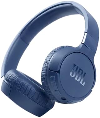 JBL Tune 660NC wireless with Active Noise Cancelling, up to 55 hours battery, microphone for call, foldable and comfortable, Android and iOs compatible (Blue)