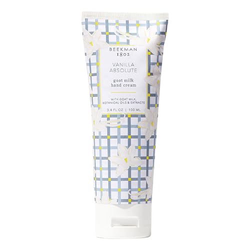 Beekman 1802 Pure Goat Milk Hand Cream - 3.4 oz - Moisturizing Lotion for Dry Skin - Anti-Aging Hydration - Good for Sensitive Skin - Cruelty Free - Packaging May Vary