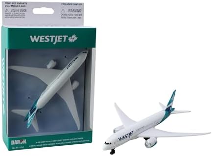 Daron Toy Airplane – WestJet Airlines – Die-Cast Metal Model Airplane Toy with Plastic Parts for Kids Ages 3+