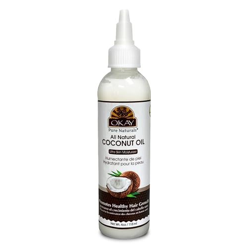OKAY 100% COCONUT OIL for HAIR and SKIN 4oz / 118ml
