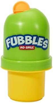 Fubbles Bubbles No-Spill Bubbles Tumbler | Bubble toy for babies toddlers and kids of all ages | Includes 4oz bubble Solution and bubble wand (tumbler colors may vary)