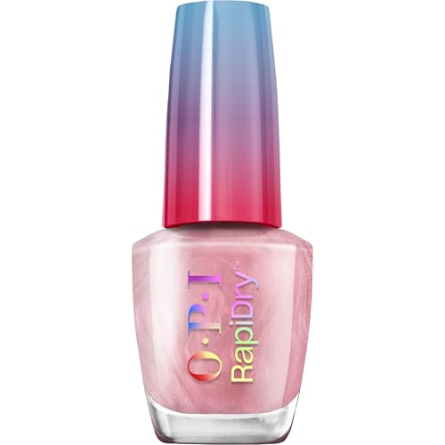 OPI RapiDry Quick Dry Nail Polish | Semi-sheer Neutral Nude & Red Shimmer Nail Polish | Vegan, Smudge Proof, Fast Drying