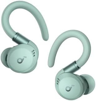 soundcore Sport X20 by Anker, True-Wireless Workout Earbuds, Rotatable and Extendable Ear Hooks, Noise Cancelling, Deep Bass, IP68 Waterproof, Sweatproof, Dustproof, 48H Play, for Gym(Renewed)