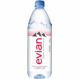 Evian Natural Spring Water, 1 L bottles, 6 pack