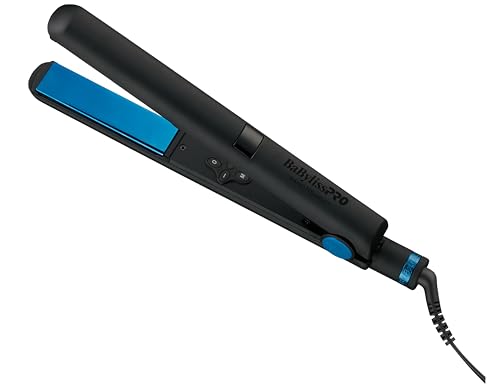 BaBylissPRO Nano Titanium Flat Iron Hair Straightener, 1" Digital Hair Straightener Iron for Professional Salon Results and All Hair Types