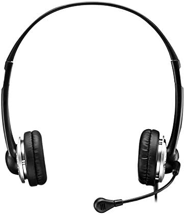 Adesso Xtream P2 USB Wired Multimedia Headset with Noise-Canceling Microphone, Binaural Over The Head, Black