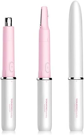 TOUCHBeauty Hair Trimmer for Face Eyebrow Nose Ear Body Hair Trimming, All in ONE Hair Remover for Women & Men Dual Blades Shaver Battery Powered TB-1458