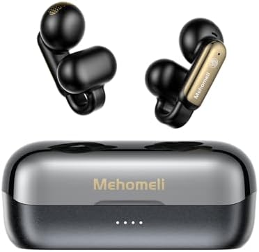 Open Ear Earbuds Bluetooth 5.4 Wireless Clip On Headphones,Lightweight Comfort Open Ear Clip Wireless Earbuds IPX5 Waterproof,32h Playtime Stable Fit Sports, Workout Black