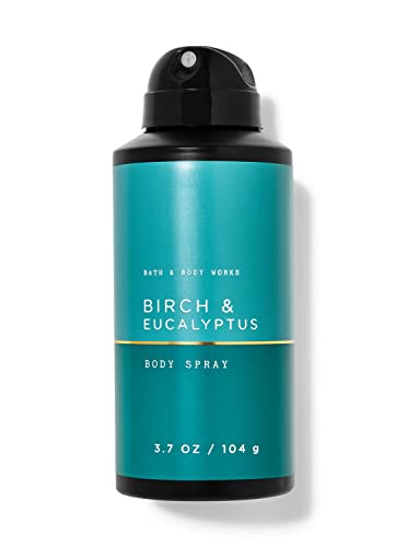 Bath & Body Works Birch & Eucalyptus for Men deodorizing Body Spray, 3.7 Ounce (Birch & Eucalyptus) 3.70 Ounce (Pack of 1) 236 milliliters