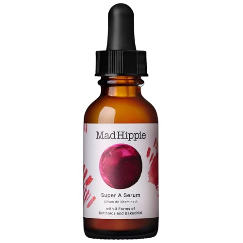 Mad Hippie Super A Retinol Serum for Face – Potent Skin Repair & Anti-Aging Serum with 3 Retinoids, Bakuchiol + Hydrating Hyaluronic Acid, 1.02 Oz