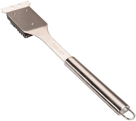 Cuisinart Stainless Steel 16.5" Long Handle Grill Cleaner Brush and Scraper for BBQ, Griddle, Grills, Cookout Tool, Outdoor Grill Brush