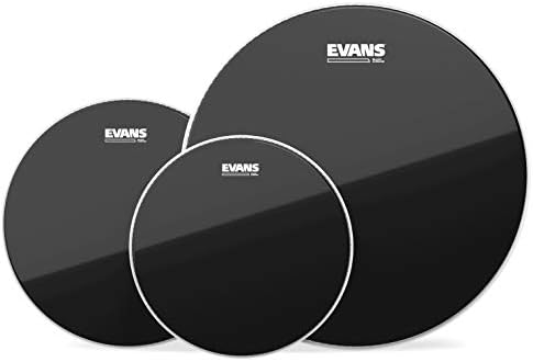 Evans Drum Heads - Black Chrome Tompack, Fusion (10 inch, 12 inch, 14 inch)