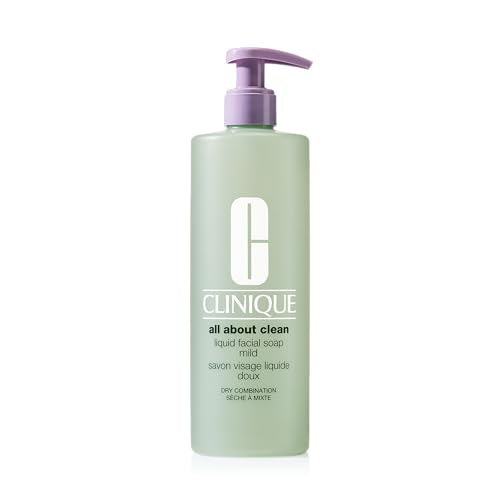 Clinique All About Clean Liquid Gentle Facial Cleanser Soap For Dry Combination Skin Types, Mild