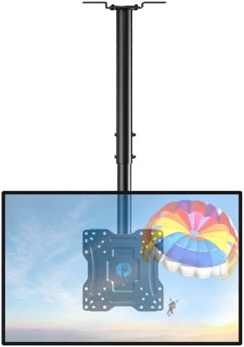 Pipishell Ceiling TV Mount, Full Motion TV Bracket for Most 13-37 inch TVs up to 60 lbs, Hanging TV Mount with Swivel, Tilt, Adjustable Height, Max VESA 200x200mm, PICM1
