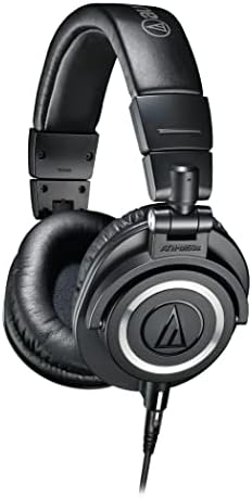 Audio-Technica ATH-M50x Professional Studio Monitor Headphones, Black