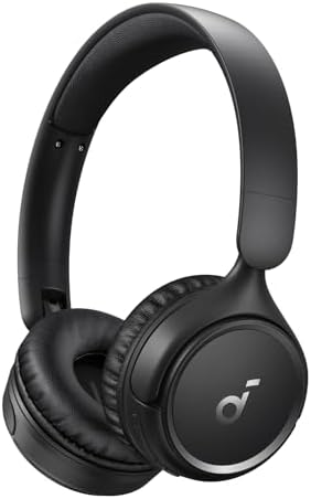 Soundcore H30i Wireless On-Ear Headphones, Foldable Design, Pure Bass, 70H Playtime, Bluetooth 5.3, Lightweight and Comfortable, App Connectivity, Multipoint Connection (Black) (Renewed)