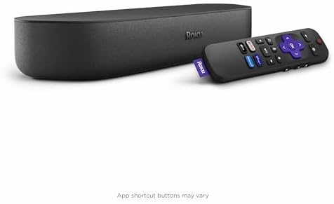 Roku Streambar | 4K/HD/HDR Streaming Media Player & Premium Audio, All In One, Includes Roku Voice Remote (Renewed)