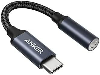 Anker USB C to 3.5mm Audio Adapter, Male to Female Nylon Cable for Samsung S20/S20+/S20 Ultra, Pixel 4/+ 4XL, and More Type C Devices