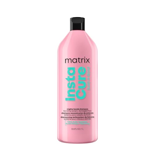 MATRIX Instacure Build-A-Bond Mighty Bonds Shampoo - Repairs Very Damaged Hair, Strengthens & Softens With Citric Acid & Squalane, Vegan, Sulfate-Free, Paraben-Free
