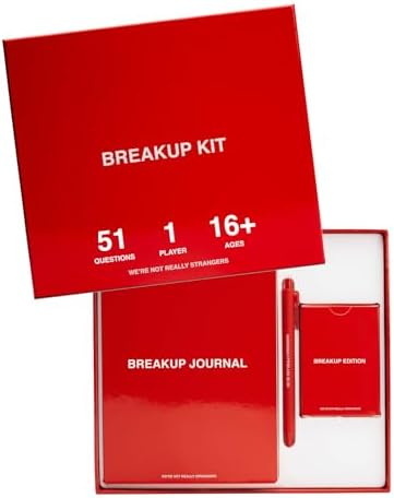 WE'RE NOT REALLY STRANGERS Breakup Kit – 51 Cards & a Journal for Healing and Moving On for Couples, Adults, & Teens on Date & Game Nights, Ages 18+, 1-2 Players