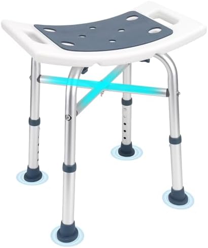 Heavy Duty Shower Chair for Inside Shower, Height Adjustable Shower Seat, Tool-Free Assembly Tub Chair, Handicap Shower Bench, Bath Stool for Senior, Elderly & Adults