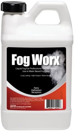FogWorx Fog Juice - 1 Half Gallon of Premium Fog Fluid (64oz) - Medium Density, High Output, Long Lasting Fog Machine Fluid