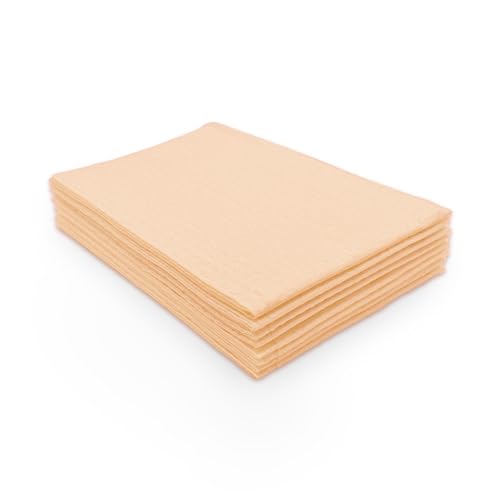 TIDI 917468 Choice Dental Bib, Peach, 3 Layers, 13” W x 18” L (Pack of 500) ― Disposable Dental Bibs ― Embossed ― 2-Ply Tissue ― Poly Back To Help Prevent Leak-Through ― Nail Towels ― Tattoo Bibs