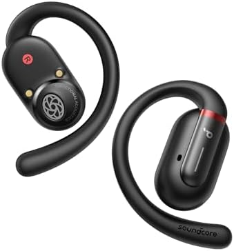 Soundcore by Anker V30i Open-Ear Headphones, Ultra-Comfort, Lightweight Design, Snug Fit, Ergonomic Ear Hooks, Robust Bass, 36H Playtime, Bluetooth 5.3, App Control, Clear Calls (Renewed)