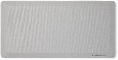 KitchenAid Gourmet Series Kitchen Comfort Gel Mat, Solid Basketweave, Matte Grey, 20"x39"