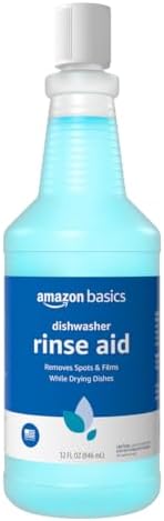 Amazon Basics Dishwasher Rinse Aid Liquid, 32 Fl Oz, Pack of 1