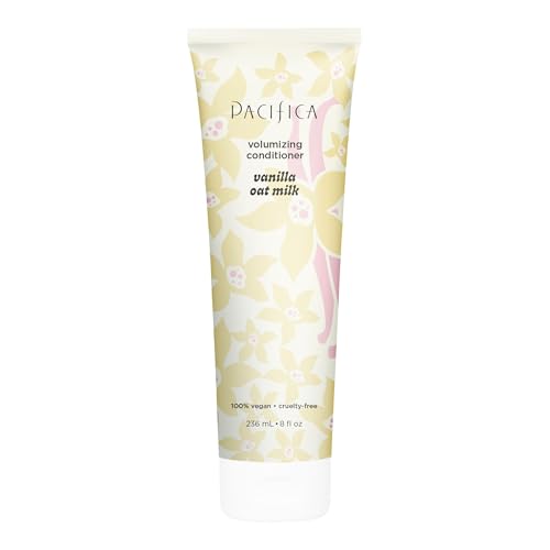 Pacifica Volumizing Hair Conditioner - Vanilla Oat Milk Hair Treatment - Adds Softness, Bounce & Volume - for Straight & Fine Hair, Clean Beauty Hair Care, Vegan & Cruelty-Free Dermatologist Tested
